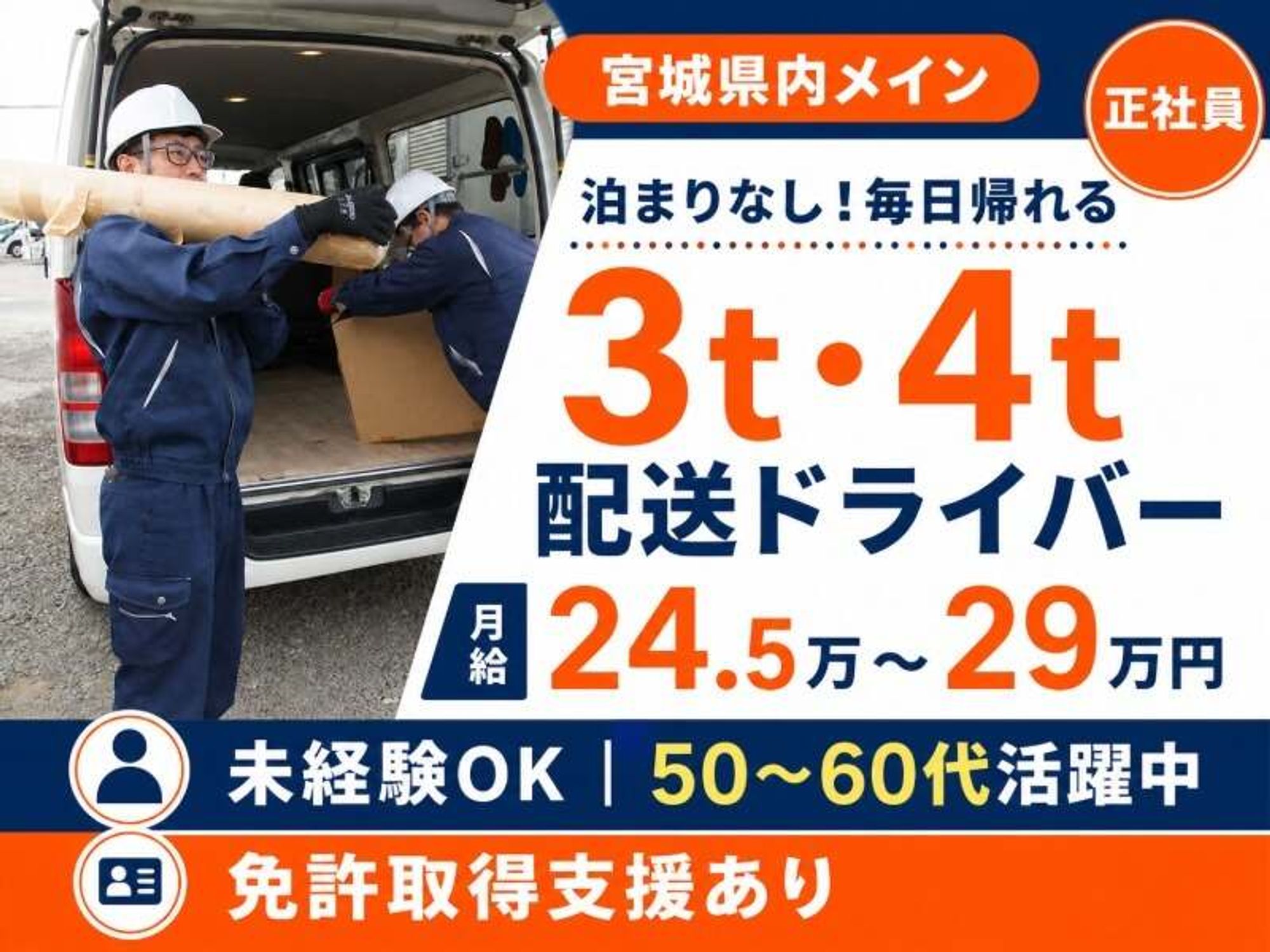 朝が得意な方、大歓迎！13時退社も◎県内配送メイン【4t】-2番目の画像